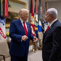 Trump greets Bibi, May 2025