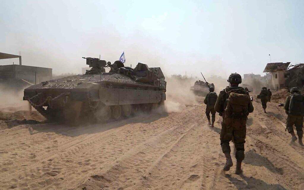 IDF troops entering Gaza November 2023