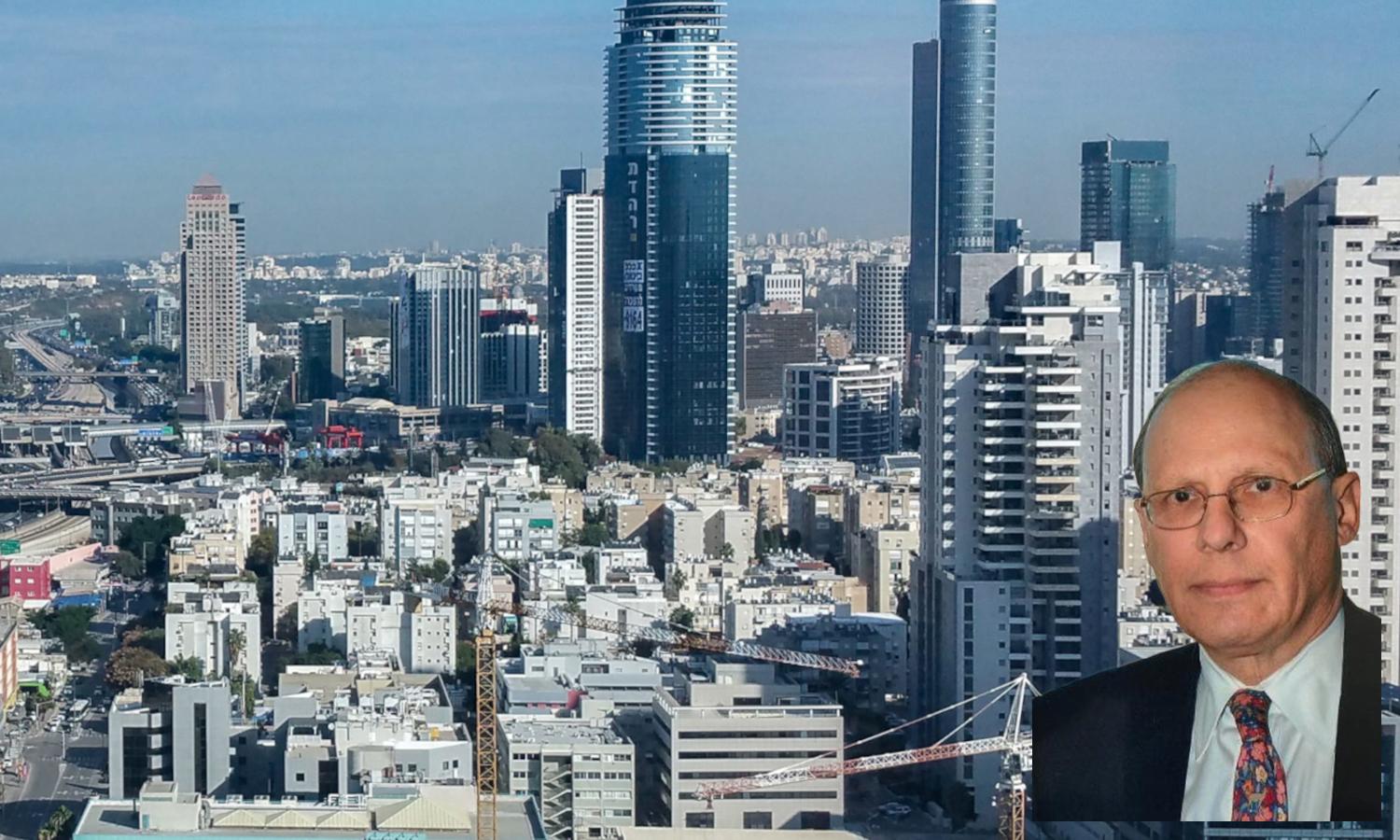 Tel Aviv Skyline w/Ken inset