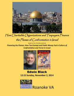 How Charitable Organizations and Taxpayers Finance the Flames of Confrontation in Israel