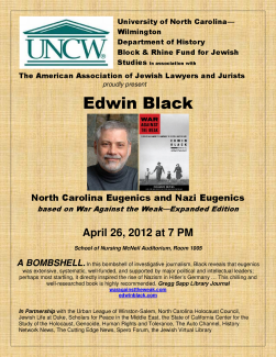 North Carolina Eugenics and Nazi Eugenics