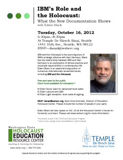 IBM's Role and the Holocaust—What the New Documentation Shows