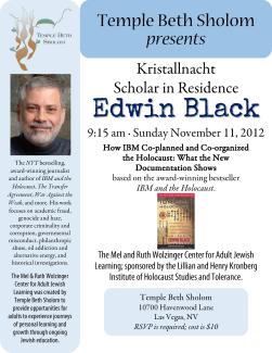 How IBM Co-Planned and Co-Organized the Holocaust for Temple Beth Sholom