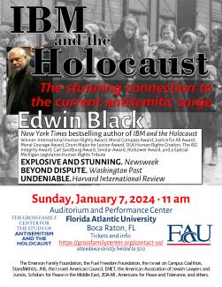 Edwin Black on IBM and the Holocaust for the Gross Family Center