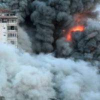 Explosion in Gaza 2023 Wikimedia