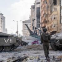 IDF tanks and trooper in Gaza City November 11, 2023 IDF photo