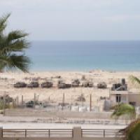 IDF tanks on Gaza beach
