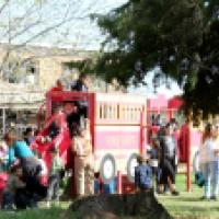 People at the revitalized playground (credit: Holly Abernathy)